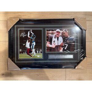 Quinyon Mitchell Signed Autographed Philadelphia Eagles Framed Photo Collage JSA
